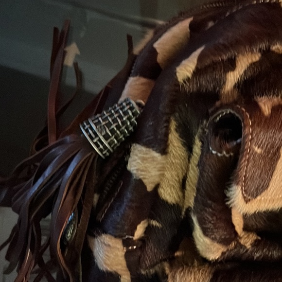 Custom made cowhide duffle bag/music case. Like new. Braided leather han… - Picture 8 of 11